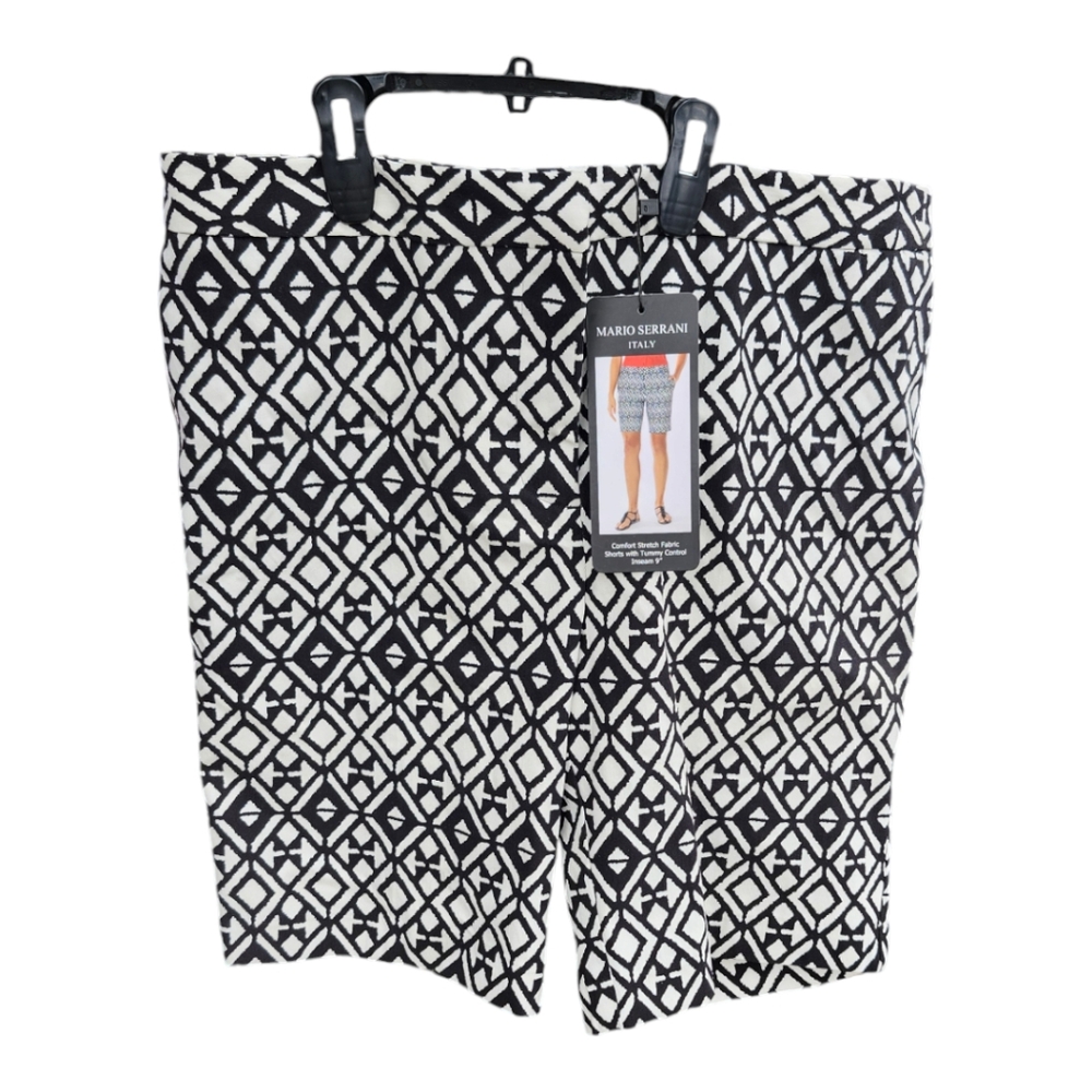 Mario Serrani- Italy , size 12 ,black & white shorts